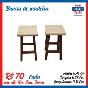 Bancos de madeira (cada)