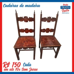 Cadeiras de madeira PAR