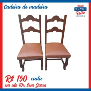 Cadeira de madeira (cada