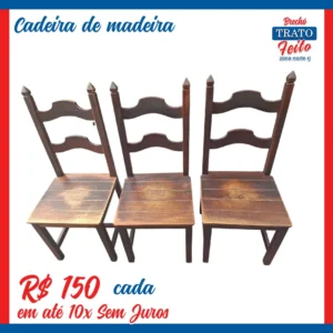 Cadeira de madeira (cada)