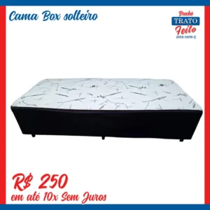 Cama Box solteiro (colchão fino embutido)