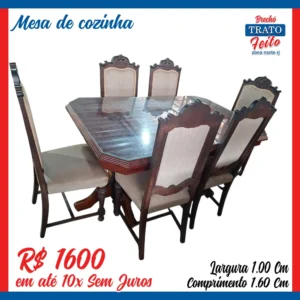 Mesa de jantar madeira maciça