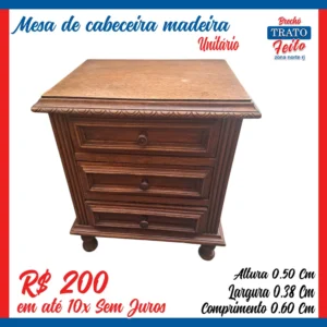 Mesa de cabeceira madeira
