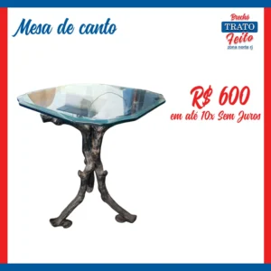 Mesa de canto pés de ferro