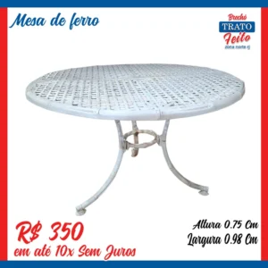 Mesa de ferro Branca