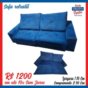 Sofá retrátil Azul